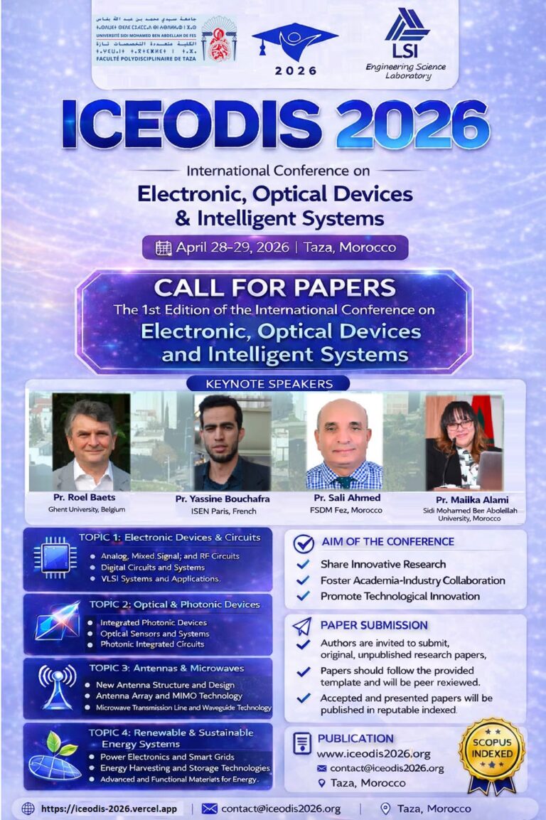 International Conference on Electronic, Optical Devices & Intelligent Systems 28-29 April